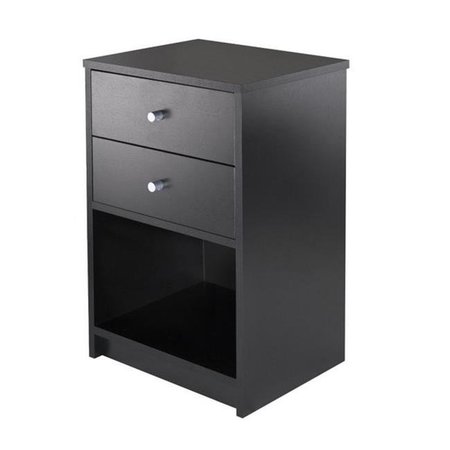 WINSOME TRADING Winsome Trading 20936 Ava Accent Table with 2 Drawers in Black Finish 20936